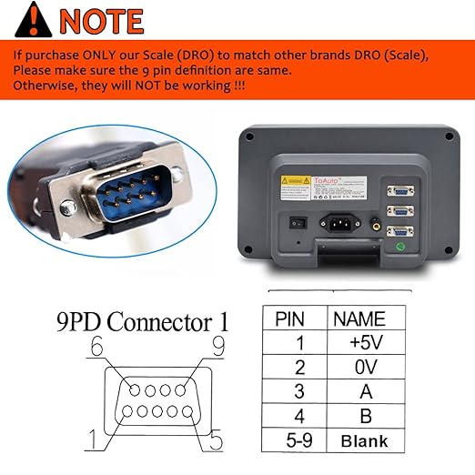 TOAUTO Digital Readout 2 Axis 3 Axis DRO Display Linear Scale 300mm 12" Precision 5um for Bridgeport/Knee Milling Lathe EDM Mill Machine