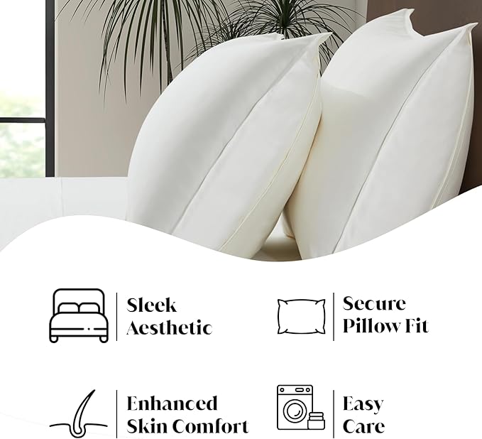 Full Size Sheet Set | 100% Viscose | Organically Grown | Ultra Soft | Cooling Sheets for Hot Sleepers | 17" Deep Pocket [Ivory]