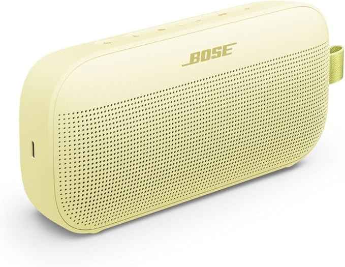 Bose SoundLink Flex Bluetooth Speaker (2nd Gen) - Portable Outdoor Speaker with Hi-Fi Audio, Waterproof and Dustproof, USB-C, Up to 12 Hours Battery Life, Citrus Yellow - Limited Edition Color