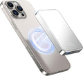 POAQCIF for Magsafe Portable Charger, Aluminum Alloy Small 10000mAh 20W PD Magnetic Power Bank, USB-C in&Out Wireless Battery Pack Phone Charger for iPhone 16/15/14/13/12 Plus Pro Max Series -Silvery