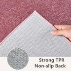 3x5 Red/White Area Rug Washable Non-Slip Soft Thin for Bedroom Kitchen - Image 6