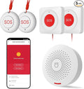 Hapippofa Caregiver Call Button Elderly Alert Call Button Life Alert Systems for Seniors No Monthly Fee for Elderly/Patient/Disabled at Home/Hospital