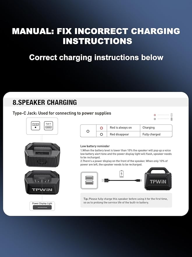 TPWIN Powerful 80W Outdoor Bluetooth Speaker: IPX6 Waterproof, Rugged, 20H Playtime, Deep Bass, Lightshow, TWS, BT 5.3 Wireless, Portable for Travel Hiking Camping Beach Pool - Teal