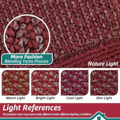 BEQHAUSE Indoor Door Mat 20" x 48", Dirt Trapper Door Mats, Red - Image 6