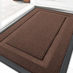 OLANLY Front Door Mat Outside 33x21, All-Season Heavy-Duty Rubber Doormat by OLANLY