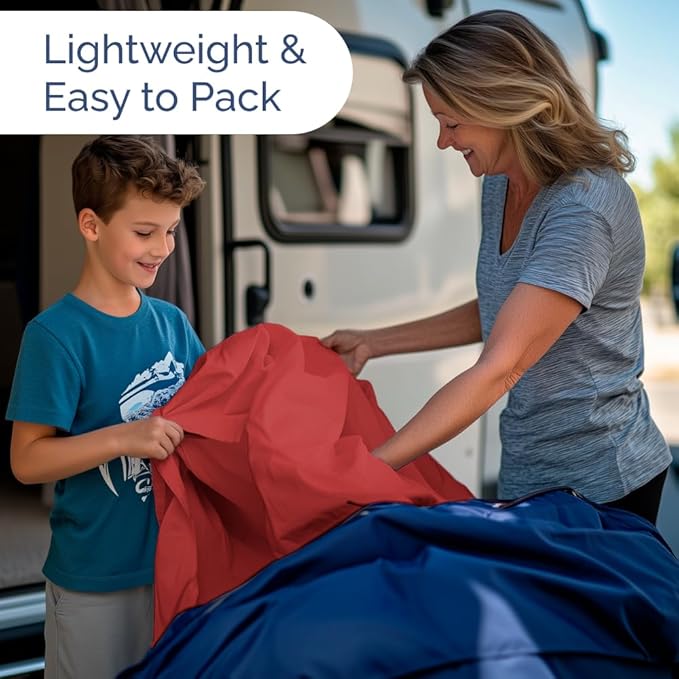 RV Short Queen Sheet Set 60 X 75 - 4 Piece RV Short Queen Bed Sheets - Ultra Soft, Breathable & Cooling - Designed for Bunks, Trailers & Campers - Fits 8” to 12" Mattress - Hotel Luxury Bedding - Red