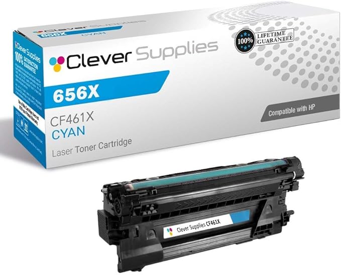 CS Replacement Toner Cartridge Compatible with HP 656X CF461X Cyan Color Enterprise M652dn M652n M653dn M653x M652dn Toner Cartridge Cyan