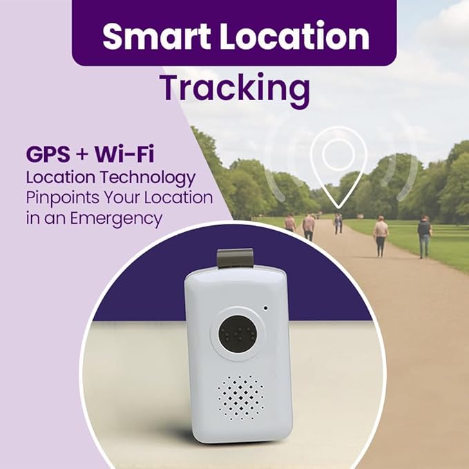 Medical Guardian MGMobile | Medical Alert Device for Seniors | Emergency Call Button, 24/7 Monitoring, Step Counter, GPS Tracking, Water-Resistant | Monthly Subscription Required | White