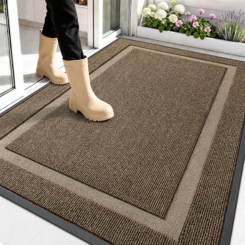 OLANLY Front Door Mat Outside 59x34, All-Season Heavy-Duty Rubber Doormat by OLANLY
