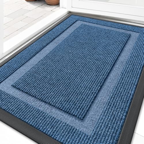 OLANLY Front Door Mat Outside 29.5x17, All-Season Heavy-Duty Rubber Doormat by OLANLY