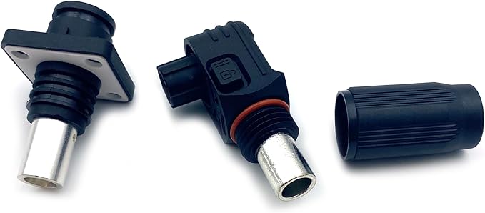 1 Set Battery Energy Storage Connector, 250A High Current Connectors Quick Plug Terminal Black Right Angle Plug and Socket IP67 Waterproof Power Adapter Crimping 70mm² Wiring (1500V)
