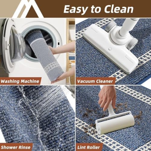 COSY HOMEER Kitchen Rugs Sets of 2 Non-Slip Washable,20"x30"+20"x48" - Image 7