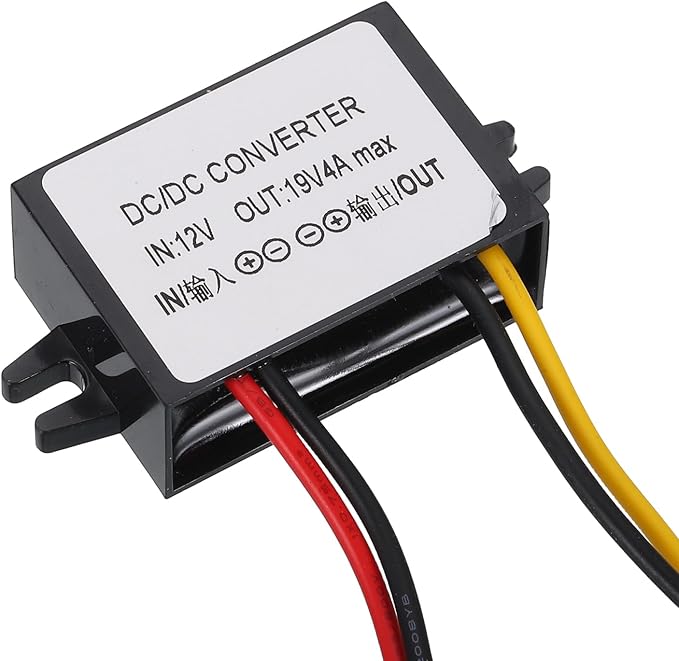 MECCANIXITY DC 12V to DC 19V Power Converter 4A 76W Step UP Converters Voltage Regulator IP67 Waterproof Transformer Power Supply Module Power Adapter for Car Truck Solar System