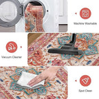 Yamaziot Washable Area Rug, 2x3 Small Boho Vintage Entryway Non-Slip Rug - Image 5