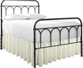 Ruffled Bed Skirt with Split Corners-Dust Ruffle - 24" Drop 100% Microfiber Soft,Sheen & Luxurious Look - Bed Skirts (Ivory -Twin)