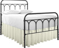 Ruffled Bed Skirt with Split Corners-Dust Ruffle - 21" Drop 100% Microfiber Soft,Sheen & Luxurious Look - Bed Skirts (Ivory -Twin)