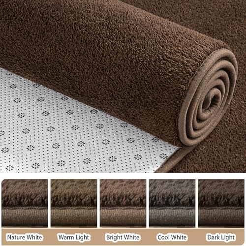 AROGAN 4x6 Area Rugs for Living Room Non Slip Dorm Bedroom Rug, Coffee - Image 2