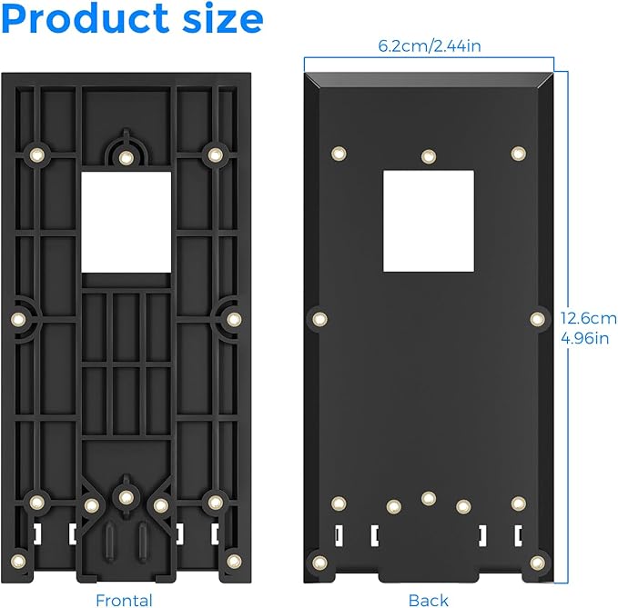 Baaletc No-Drill Ring Doorbell Mount - Adhesive Door Bracket Compatible with R-ing Video Doorbell 1/2/3/3 Plus/4/ (2020 Release) Wireless, Mounting Plate Holder Accessories for Houses