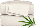 Pure Bamboo California King Sheets, Genuine 100% Organic Viscose Derived from Bamboo Bed Sheet Set, Soft & Cooling, Double Stitching, 2 Year Quality Promise (California King, Creme)