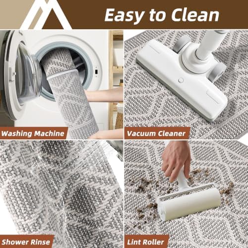 COSY HOMEER Kitchen Rugs Sets of 2 Non-Slip Washable,24”x35“+24”X60“ - Image 6