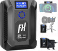 FXLION Nano ONE Upgraded V Mount Battery,50Wh 14.8V 3400mAh V Lock Battery Built-in Wireless Charger,with D-Tap,USB-A,USB-C Ports for Cameras/Camcorders/MacBook/Smartphone/Monitors