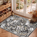 SameBed 3x5 Area Rug Living Room, Vintage Washable Carpet Black Gray by SameBed