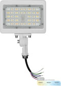 NUWATT 15W LED Flood Light, 3CCT 3000K/4000K/5000K Selectable, IP65 Waterproof Lighting, 1/2" Adjustable Knuckle Mount, 2100 Lumens, 120-277V, Outdoor Security Floodlight for Yard, White, UL