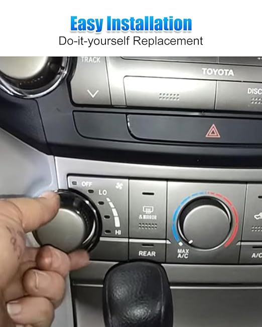 2 PCS Air Conditioning Control Switch Adjust Knob Fit for Toyota Highlander 2009 2010 2011 2012 2013 Replace 55925-0E050