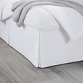 Luxury Pleated Bed Skirt, 14 Inch Tailored Drop Bed Skirt, Soft Double Brushed Premium Microfiber Bed Skirt, Easy Fit Bed Skirt, Fade & Wrinkle Resistant, Box Pleated Full Size Bedskirts - White