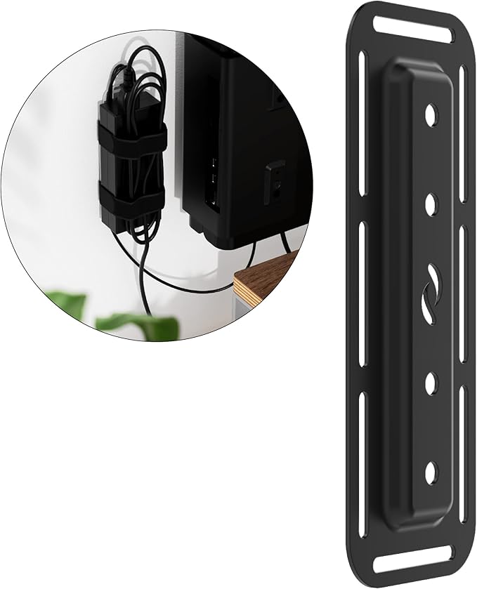 HumanCentric Universal Small Mounting Bracket Compatible with Small Devices, Modems, Power Blocks, Mount on The Wall or Under Your Desk, Vertically or Horizontally