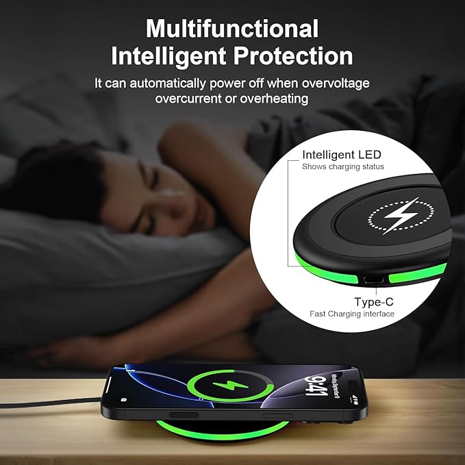 for Samsung Wireless Charger Fast Charging Pad 2 Pack Compatible Samsung Galaxy S25 FE/S25 Ultra/S24 FE/S23/S22,15W Wireless Charger Android Charging Station for Google Pixel 10 10 Pro XL