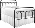Ruffled Bed Skirt with Split Corners-Dust Ruffle - 15" Drop 100% Microfiber Soft,Sheen & Luxurious Look - Bed Skirts (White -Queen)