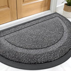 OLANLY Half Circle Front Door Mat Outside 71x23 All-Season Rubber Doormat by OLANLY