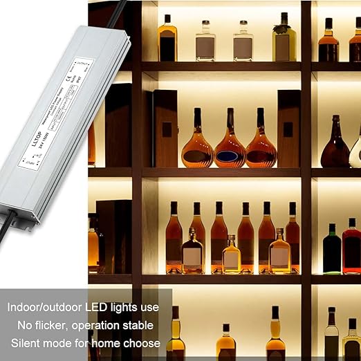 LLTOP LED Driver 150 Watts 100-264V AC to 24V DC 6.25A Power Supply Waterproof Low Voltage Transformer Ultra Thin Converter for Indoor Outdoor LED Lights