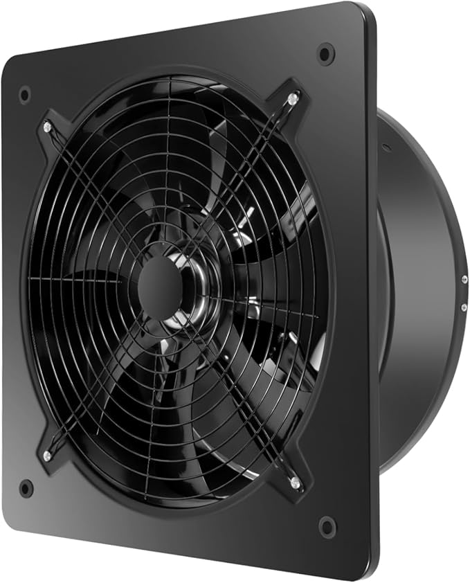 PureLinensliey 16 inch Industrial Fan, High Airflow Ventilation Exhaust Fan, Window Exhaust Wall Mounted Ventilation Basement Extractor Industrial Fan for Home Garage Office Commercial Use