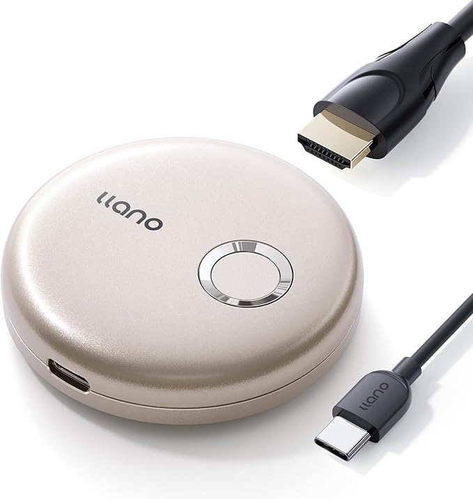 llano T1 Wireless HDMI Transmitter Adapter, Streaming Media Video/Audio/File HDMI Wireless Extender from Laptop, PC, Smartphone to HDTV Projector Monitor, 1080P@30Hz