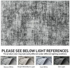 4x6 Area Rugs for Living Room: Washable Abstract Black Bedroom Carpet - Image 7