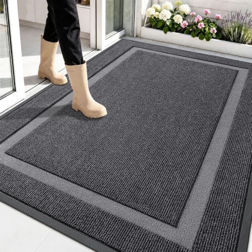 OLANLY Front Door Mat Outside 59x40, All-Season Heavy-Duty Rubber Doormat by OLANLY