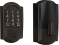 Schlage Encode Smart WiFi Deadbolt Lock for Front Door - Keyless Entry with App or Touchscreen - Works with Alexa, Hey Google, & Airbnb - Create Codes for Guests - Aged Bronze