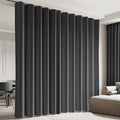 Room Divider Blackout Curtain Track Curtains Wall Dividers Panels Screen for Living Rooms Bedroom Office Privacy Partition Separation, W100 × L108 Inch,1 Panel, Black