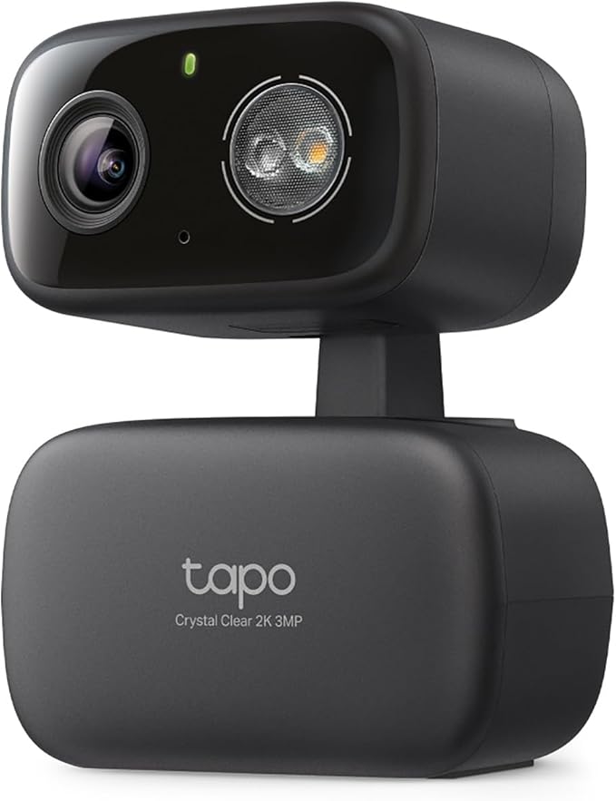 Tapo 2K Indoor/Outdoor Pan/Tilt Wired Security Camera - Baby Monitoring, Person & Baby Cry Detection, 360° Motion Tracking, Color Night Vision, Subscription-Free Local Storage or Optional Cloud, C217