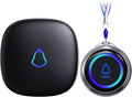 Caregiver Pager, Wireless Call Button for Seniors/Elderly at Home, 1 SOS Button + 1 Receiver Medical Life Alert System, Emergency Panic Call Bell, Help Alarm for Nurse Calling & Patient Assistance