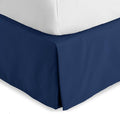 Bare Home Twin XL Bed Skirt - 15-Inch Tailored Drop Easy Fit - Bed Skirt for Twin Extra Long Beds - Center & Corner Pleats (Twin XL, Dark Blue)