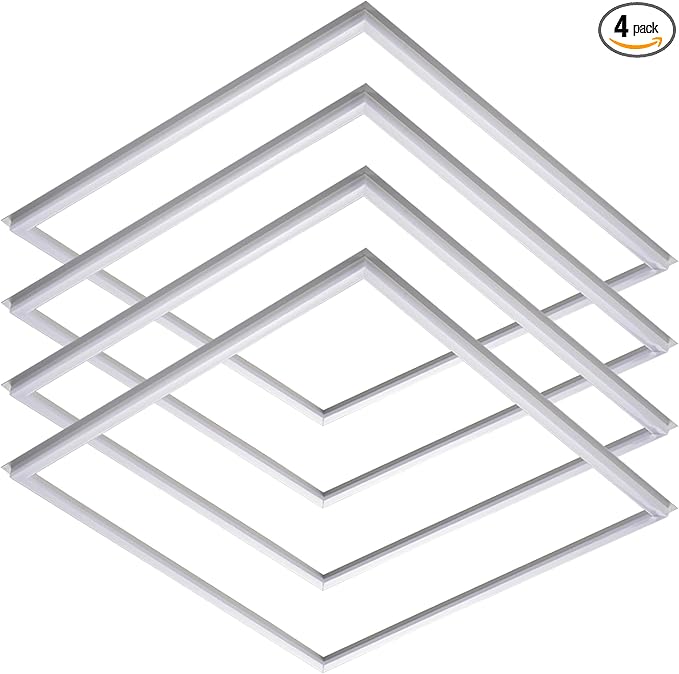 Nothing BUT LEDs 2x2 FT Edge-Lit Frame LED Flat Panel Lights, 5CCT Selectable 3000K‑6500K & 20W/30W/40W, 5000LM, 0‑10V Dimmable, Drop Ceiling Grid Light Fixture, ETL & DLC Listed, 100‑277V – 4 Pack