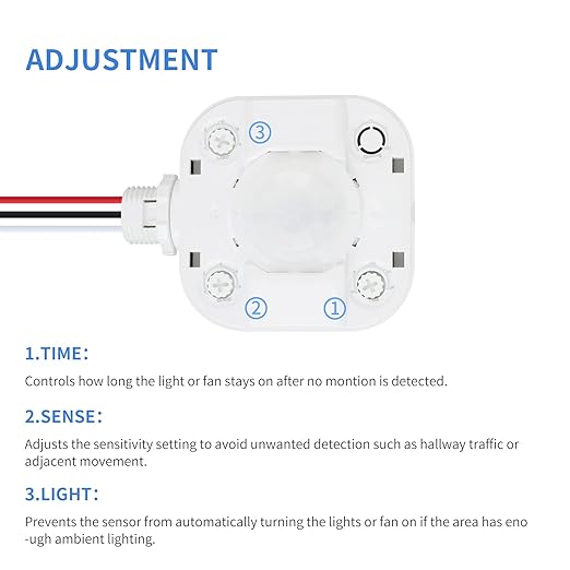 ECOELER Ceiling Occupancy Motion Sensor Switch, High Bay Fixture Mount 360° Ceiling Automatic Light Switch, 120/277VAC, UL, FCC Approved Passive Infrared Sensor, Neutral Wire Required