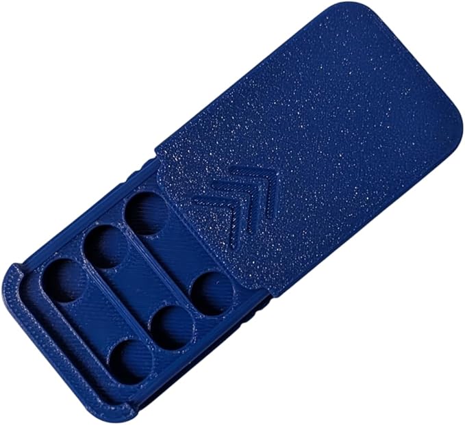 3BP - Size 312 Hearing Aid Battery Case, New Slim Design Pocket Size Storage Container (BLUE MEDIUM (6))"