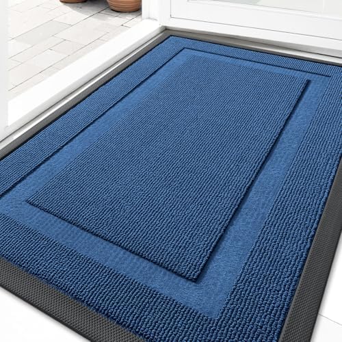 OLANLY Front Door Mat Outside 33x21, All-Season Heavy-Duty Rubber Doormat by OLANLY