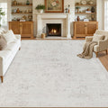 8x10 Area Rugs Living Room: Bedroom Washable Carpet Neutral Cream by Luxturiy