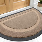 OLANLY Half Circle Front Door Mat Outside 29.5x17 All-Season Rubber Doormat by OLANLY