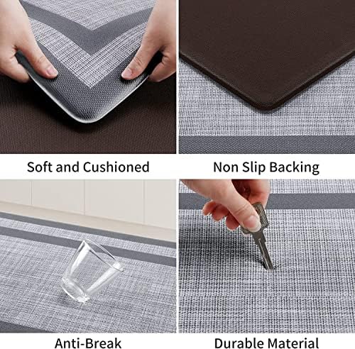 Mattitude Kitchen Mats Set of 2,Cushioned Anti-Fatigue Non-Skid Rug Sets - Image 4